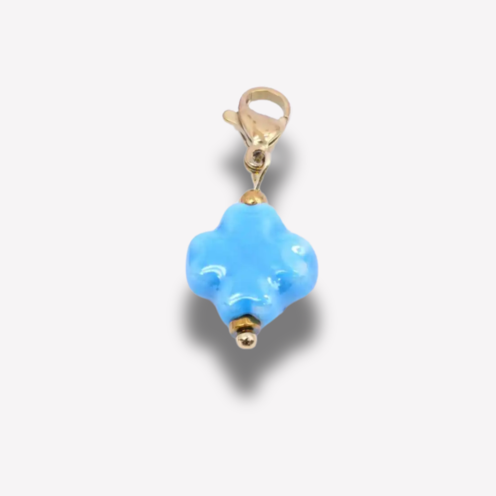 Charm Trèfle bleu ciel  | Gaou Bijoux