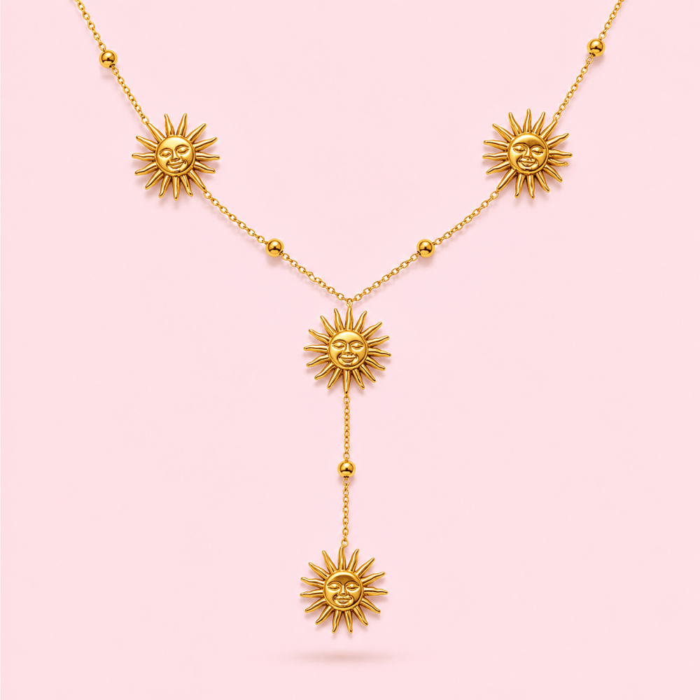 Collier Y Soleil acier inoxydable | Gaou Bijoux
