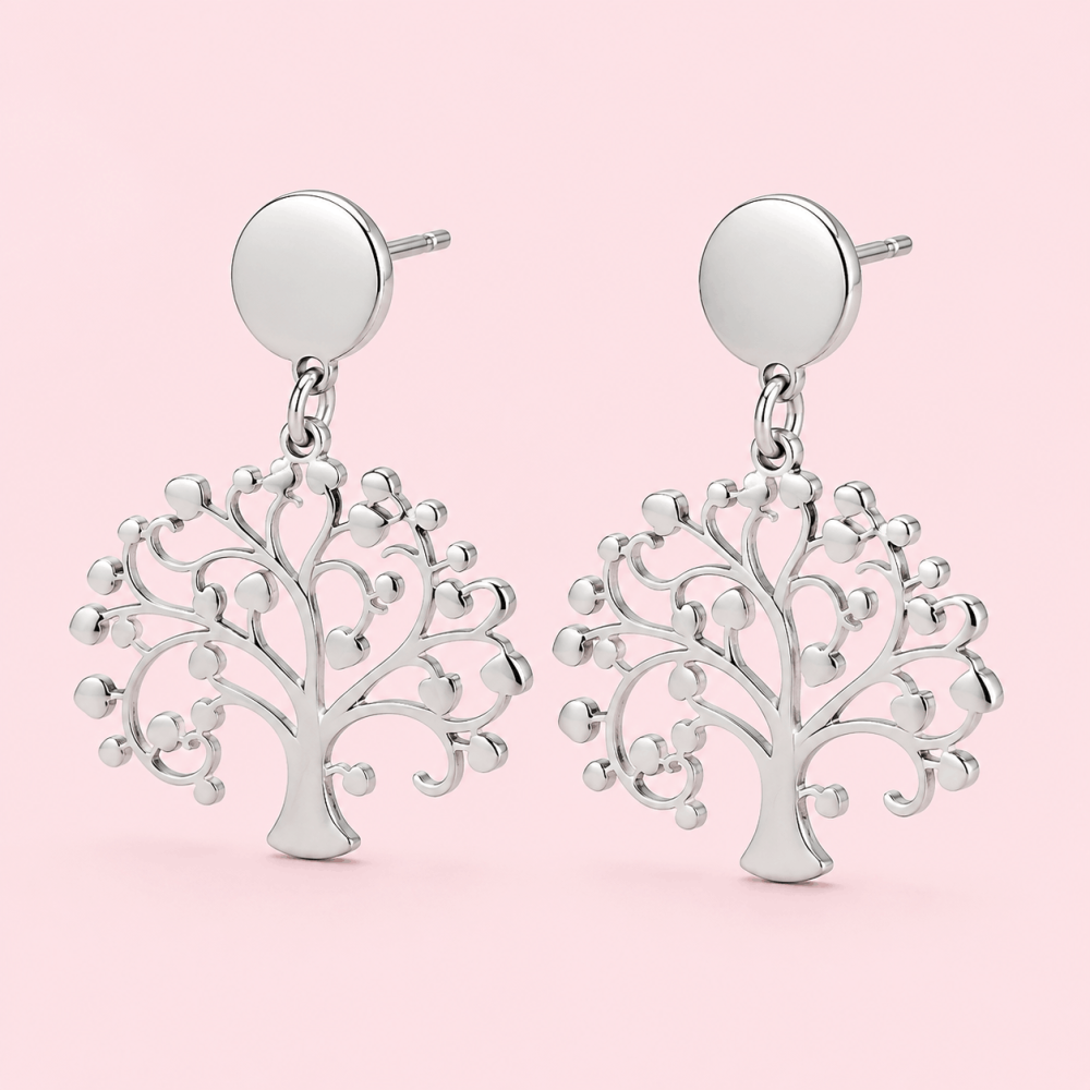 Boucles d'oreilles Arbre de Vie acier inoxydable | Gaou Bijoux