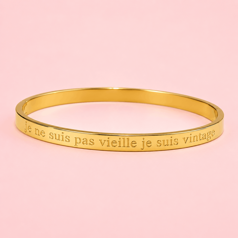 Jonc Je ne suis pas vieille je suis vintage | Gaou Bijoux