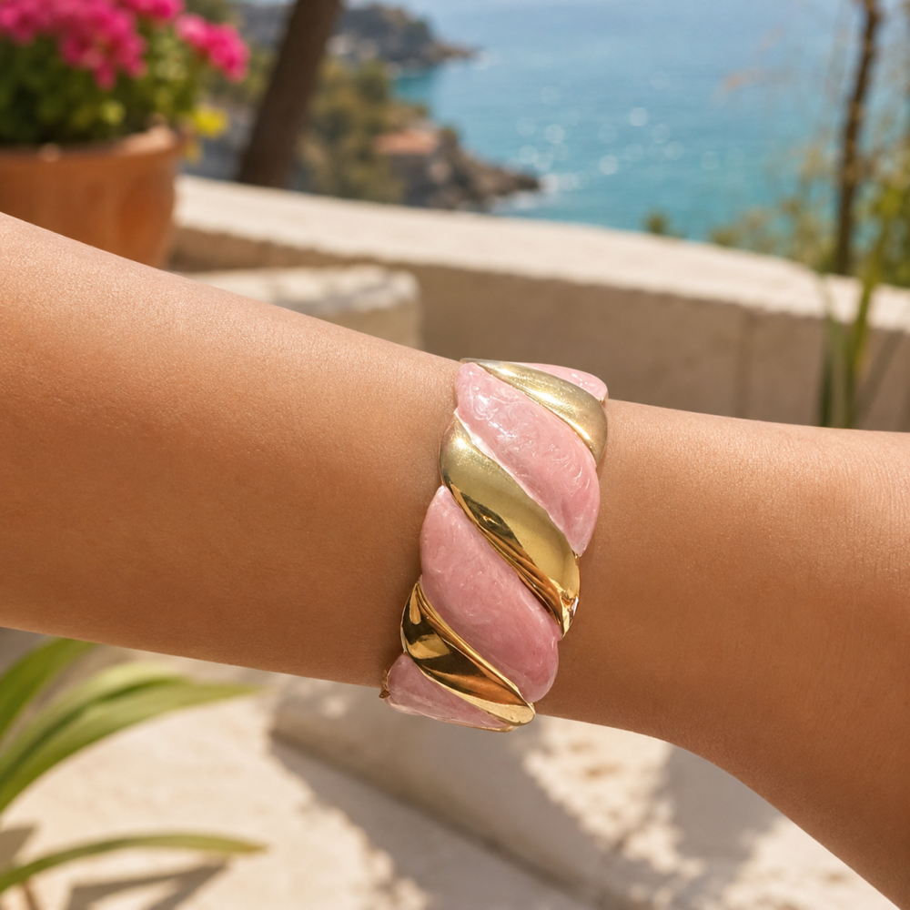 Jonc torsadé en acier inoxydable | Gaou Bijoux