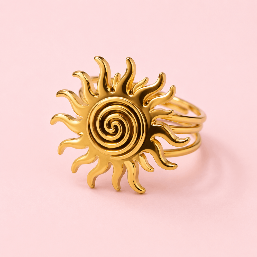 Bague Soleil Antistress en acier inoxydable | Gaou Bijoux