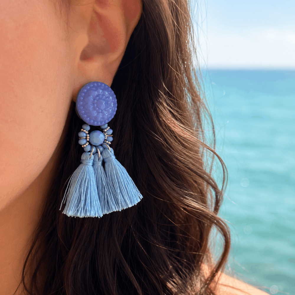 Boucles d'Oreilles Pompons Bohème | Gaou Bijoux