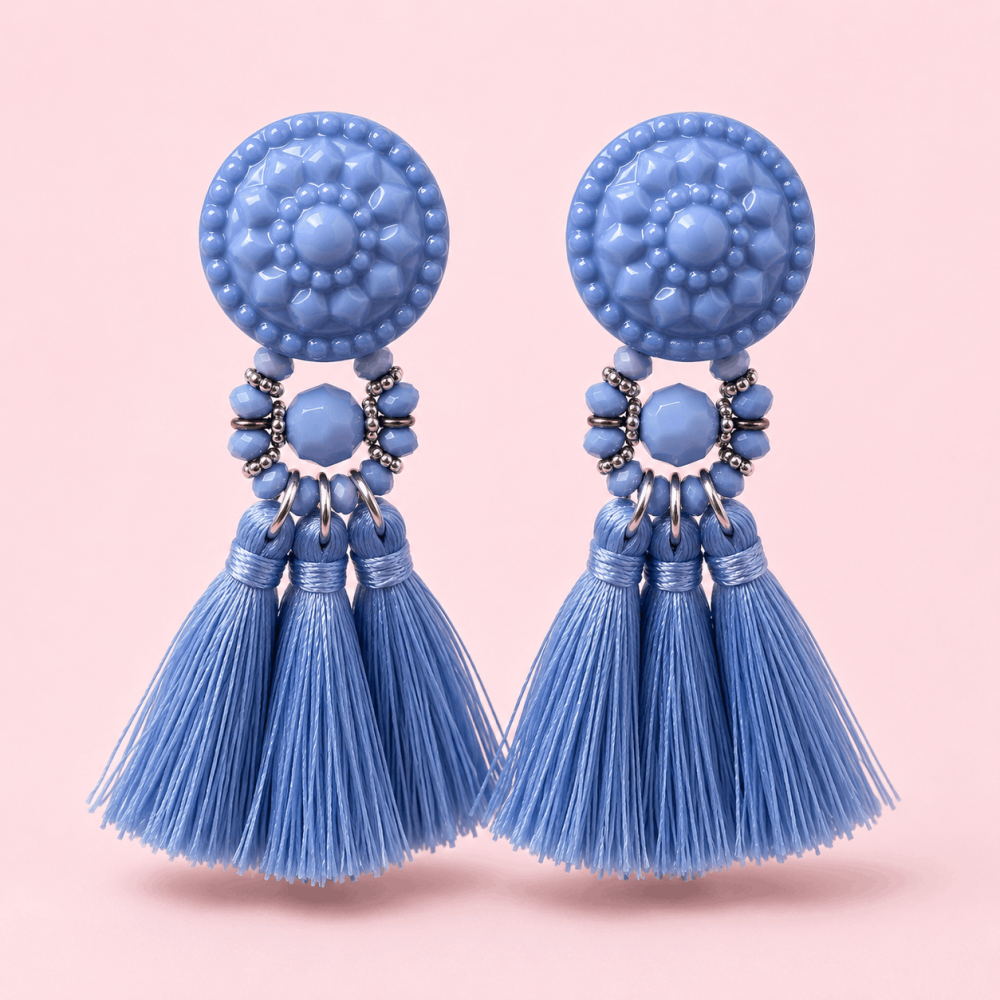 Boucles d'Oreilles Pompons Bohème | Gaou Bijoux