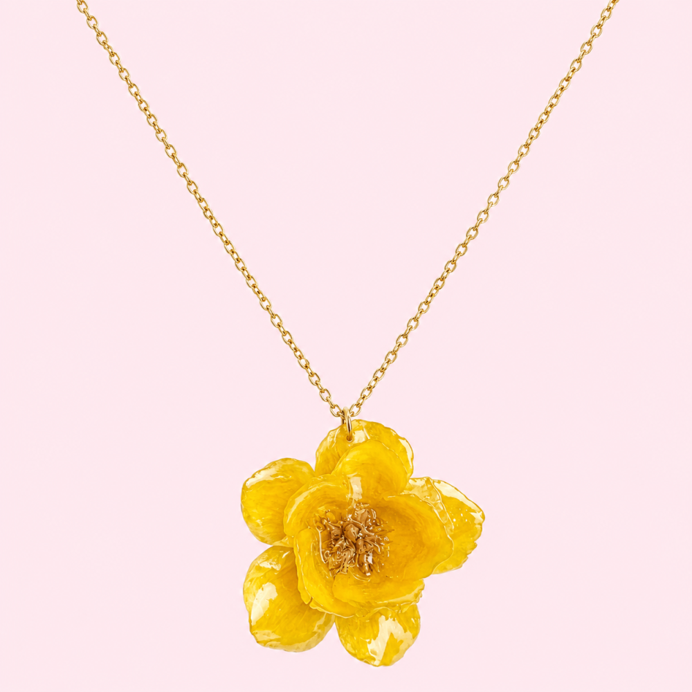 Parure Fleur Résine en Acier Inoxydable | Gaou Bijoux