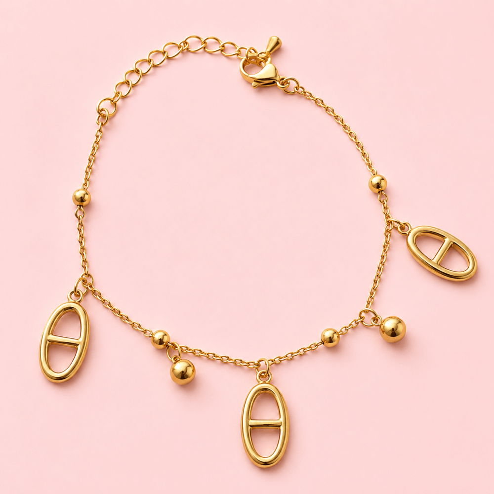Parure Maille Marine Dorée en Acier Inoxydable | Collier & Bracelet | Gaou Bijoux