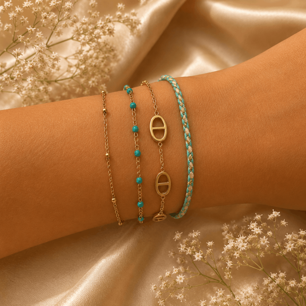 Bracelet Multirang Maille Marine en Acier Inoxydable | Gaou Bijoux