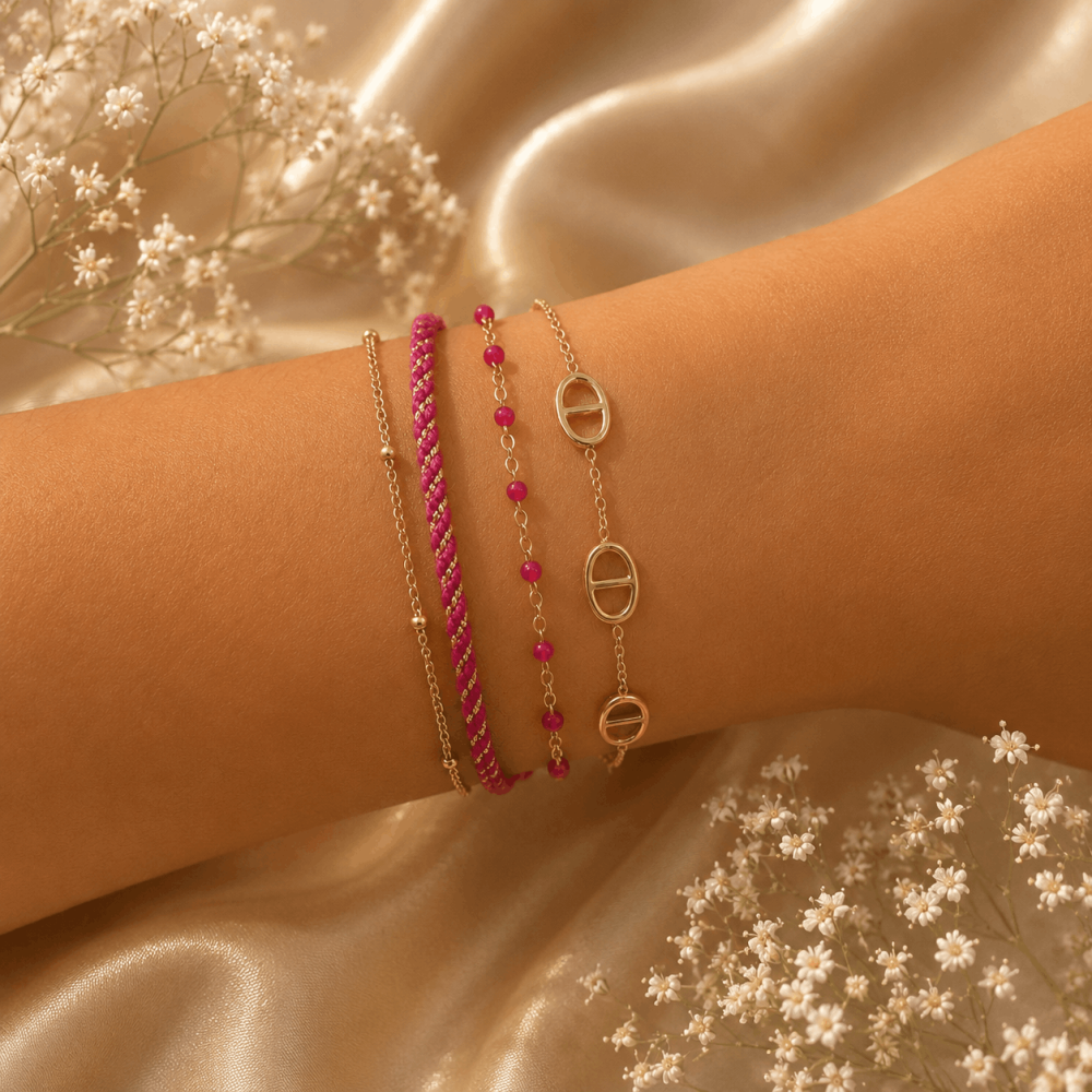 Bracelet Multirang Maille Marine en Acier Inoxydable | Gaou Bijoux