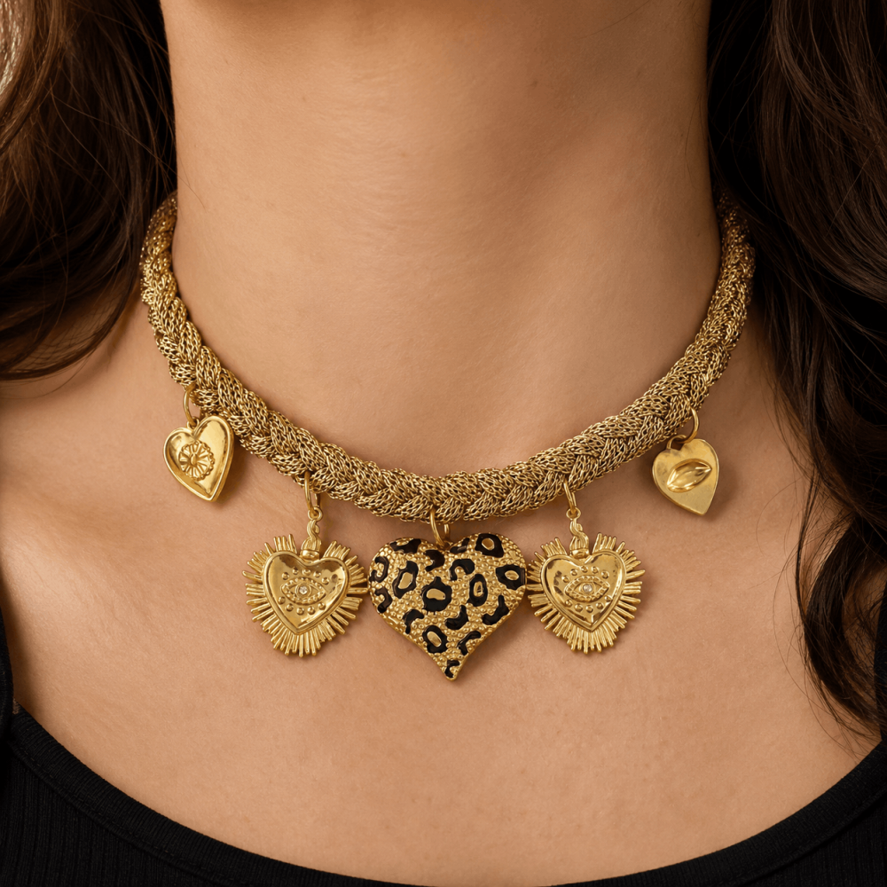 Collier Charms Léopard en Acier Inoxydable | Gaou Bijoux