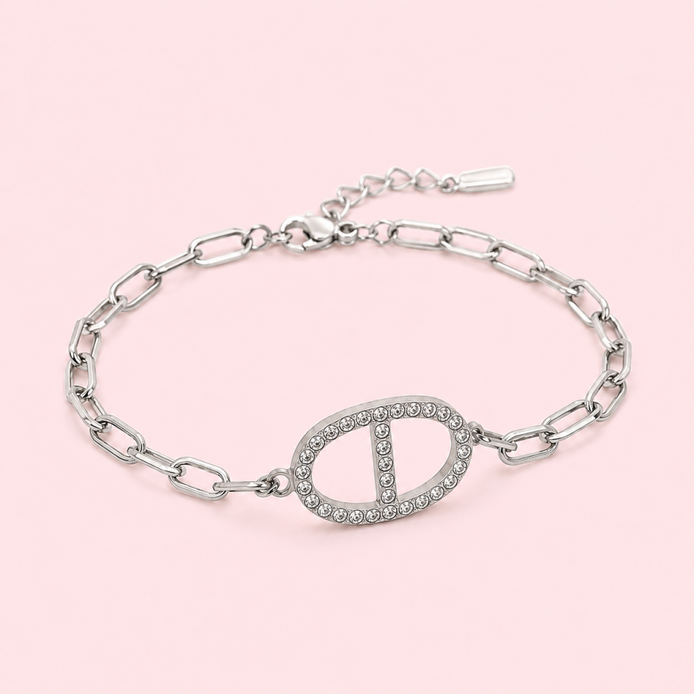 Parure Maille Marine Strass en Acier Inoxydable | Gaou Bijoux