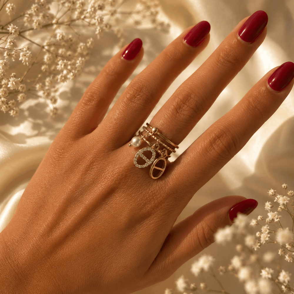 Bague Réglable Charms Maille Marine en Acier Inoxydable | Gaou Bijoux