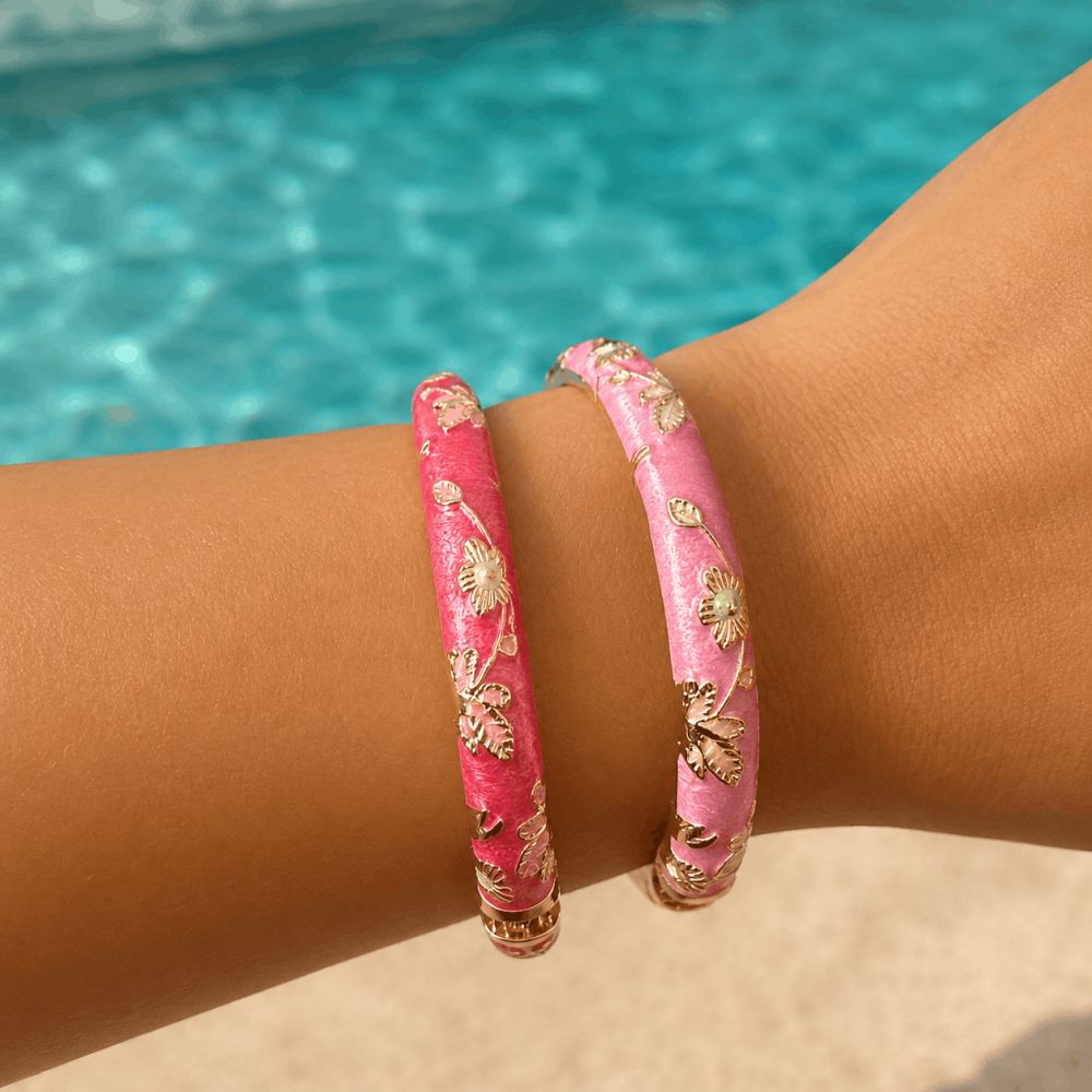 Jonc Thaïlandais Lena 15 en Laiton Émaillé | Gaou Bijoux