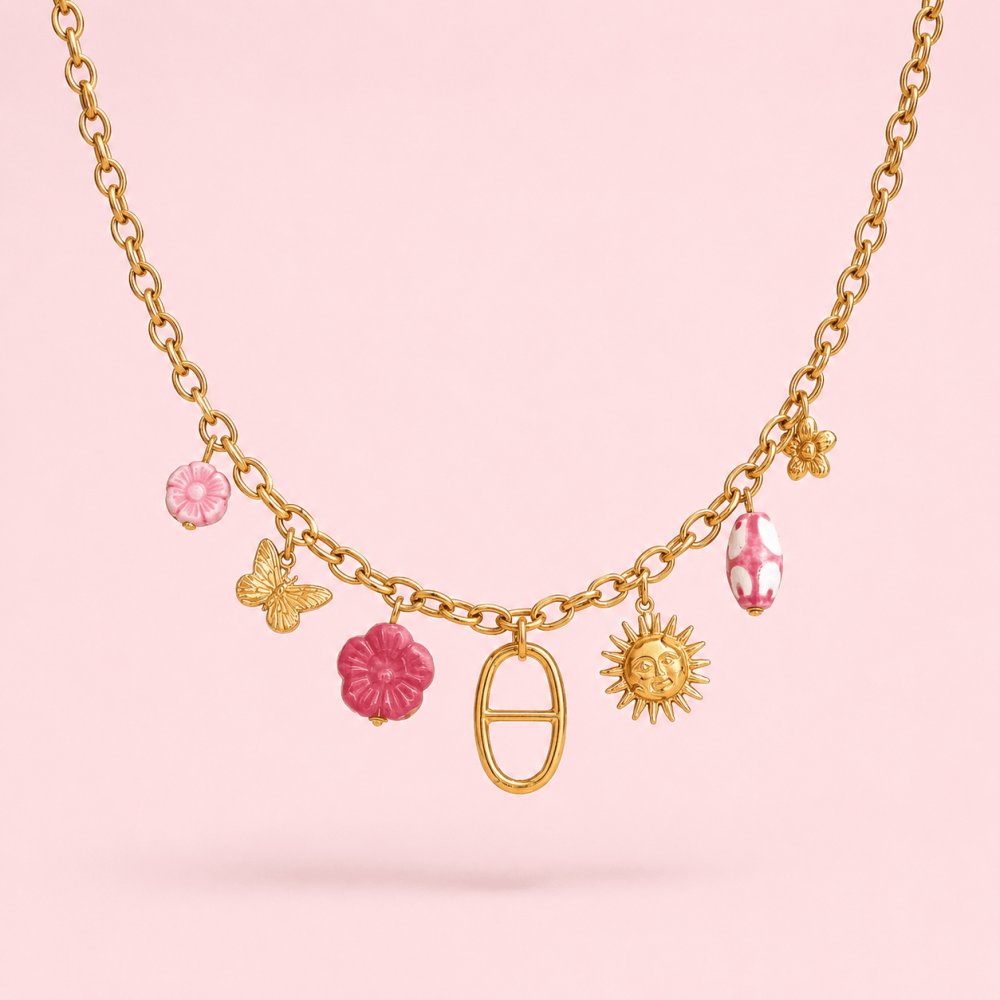 Collier Charms Bohème avec Pendentif Maille Marine | Gaou Bijoux