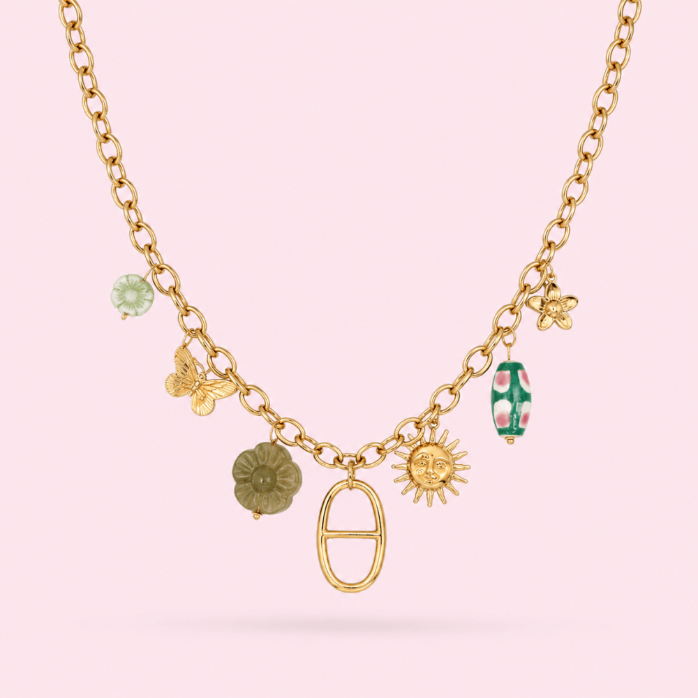 Collier Charms Bohème avec Pendentif Maille Marine | Gaou Bijoux