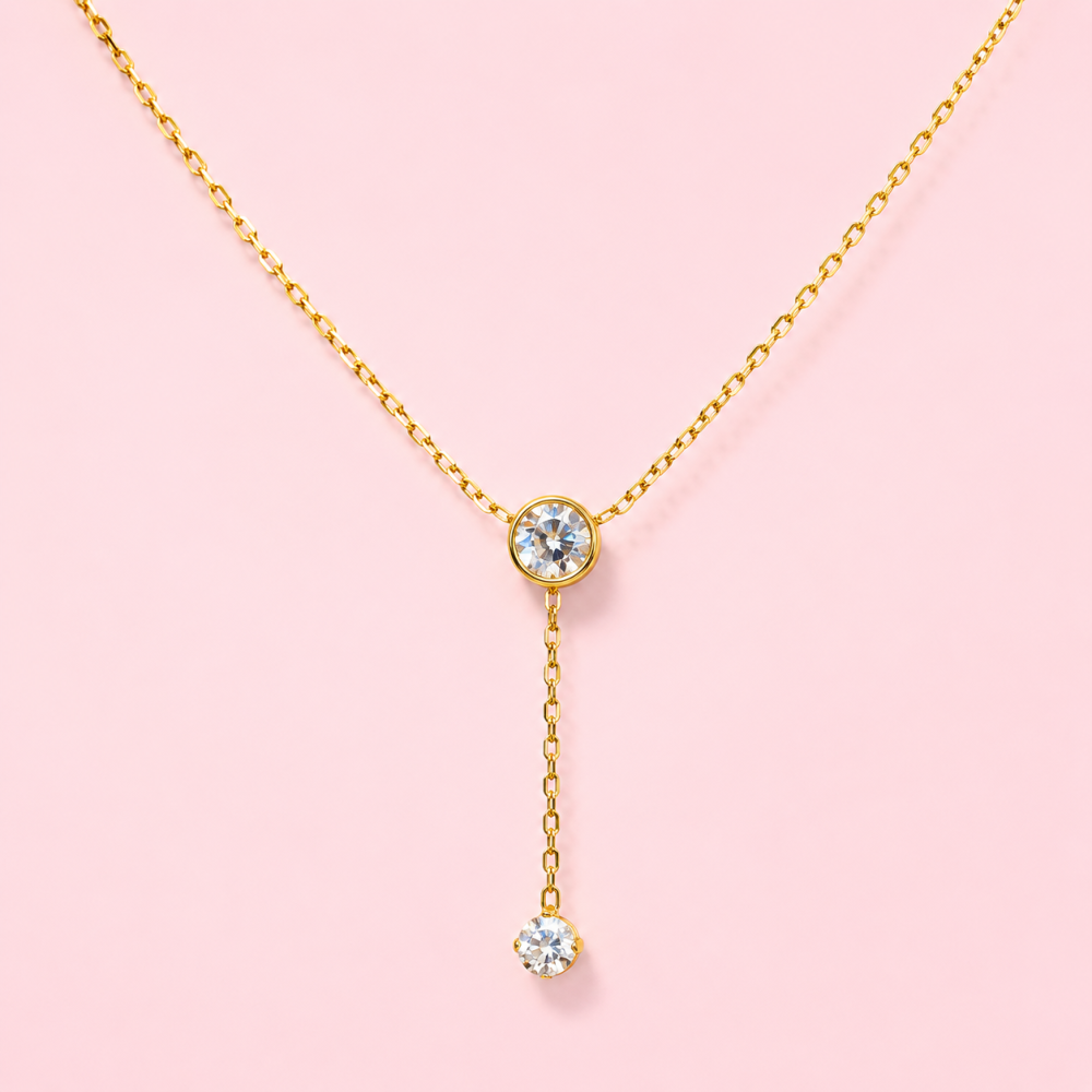Collier Diamond – Ras de cou doré à pendentif brillant | Gaou Bijoux