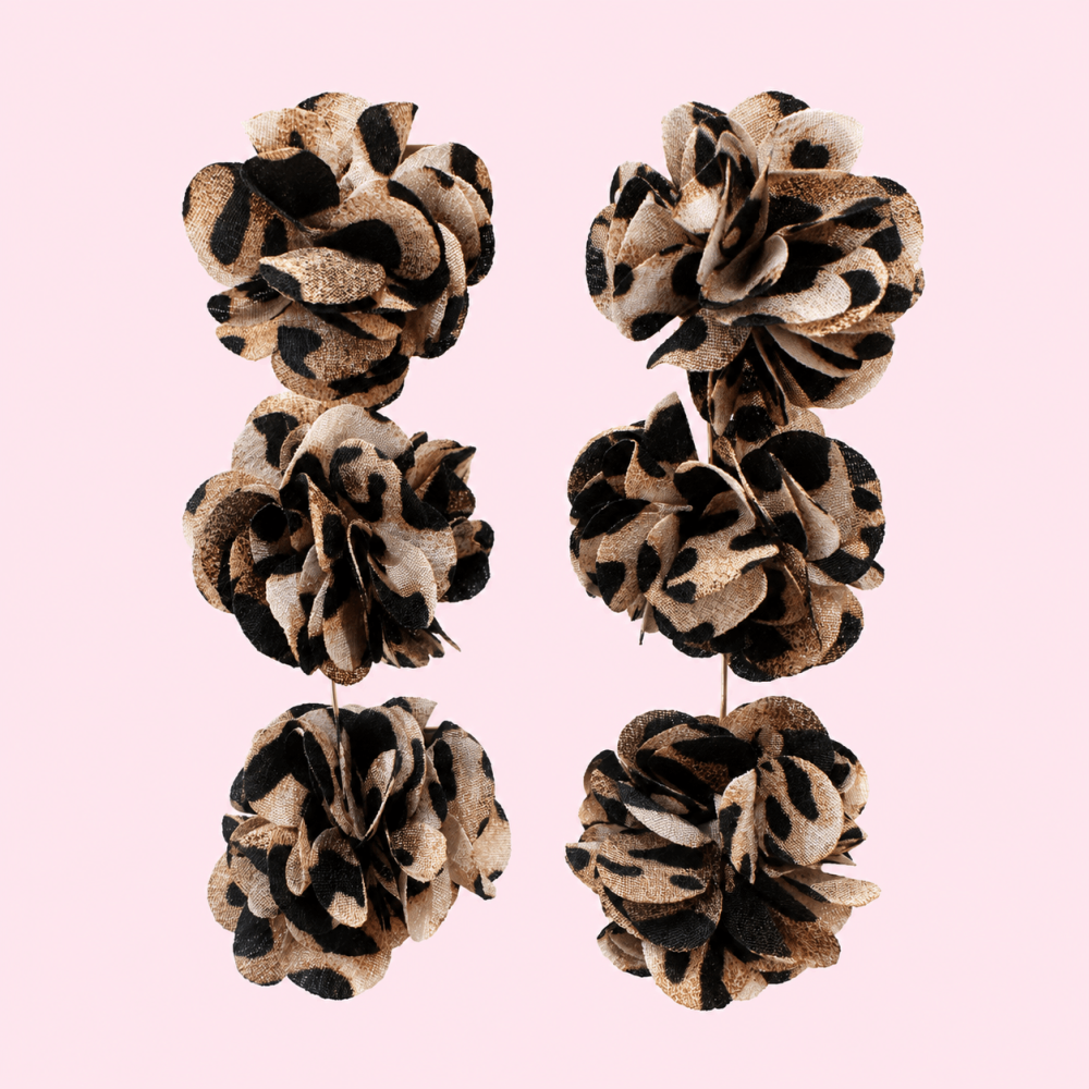 Boucles d'Oreilles Fleurs Léopard | Gaou Bijoux