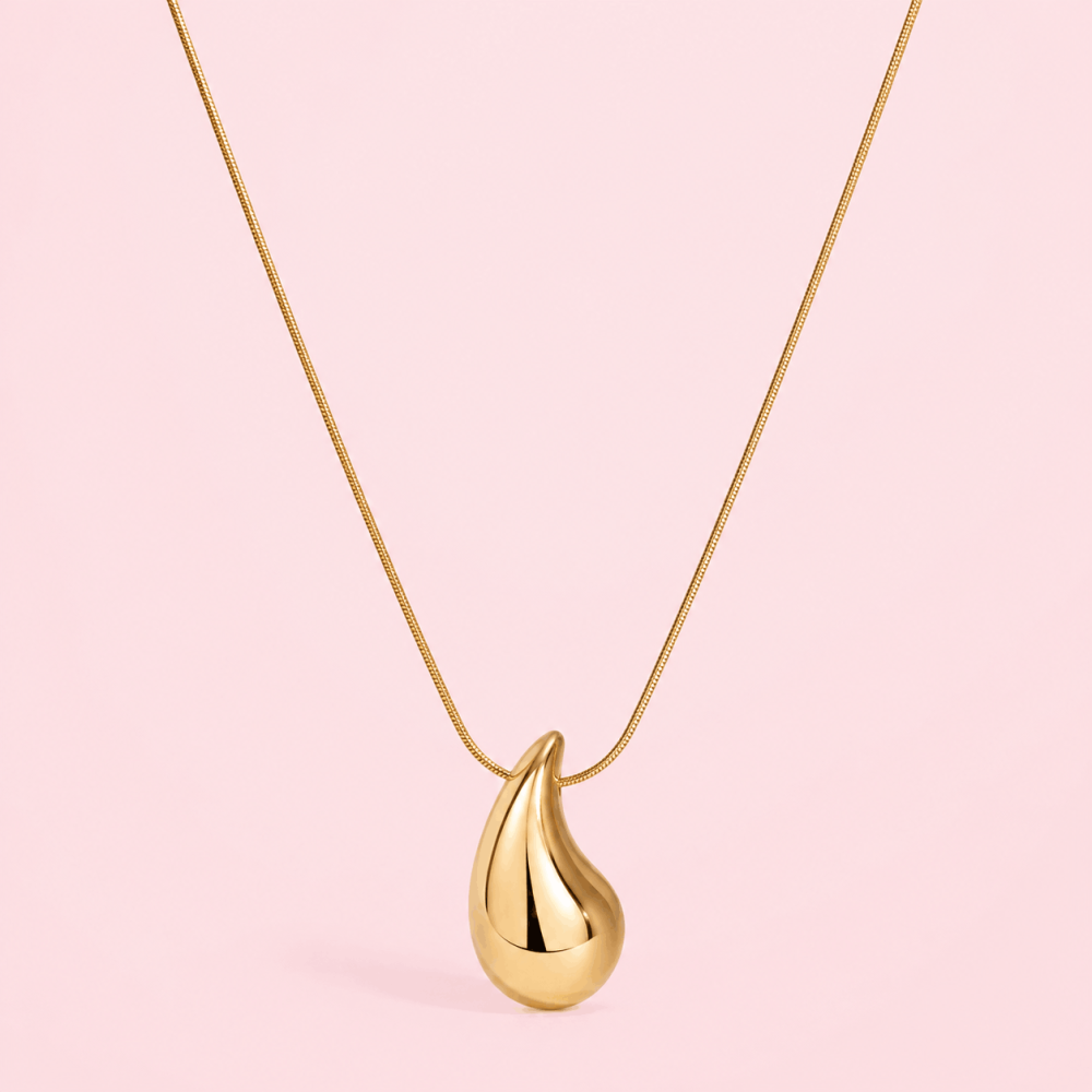 Collier Goutte Minimaliste en Acier | Gaou Bijoux