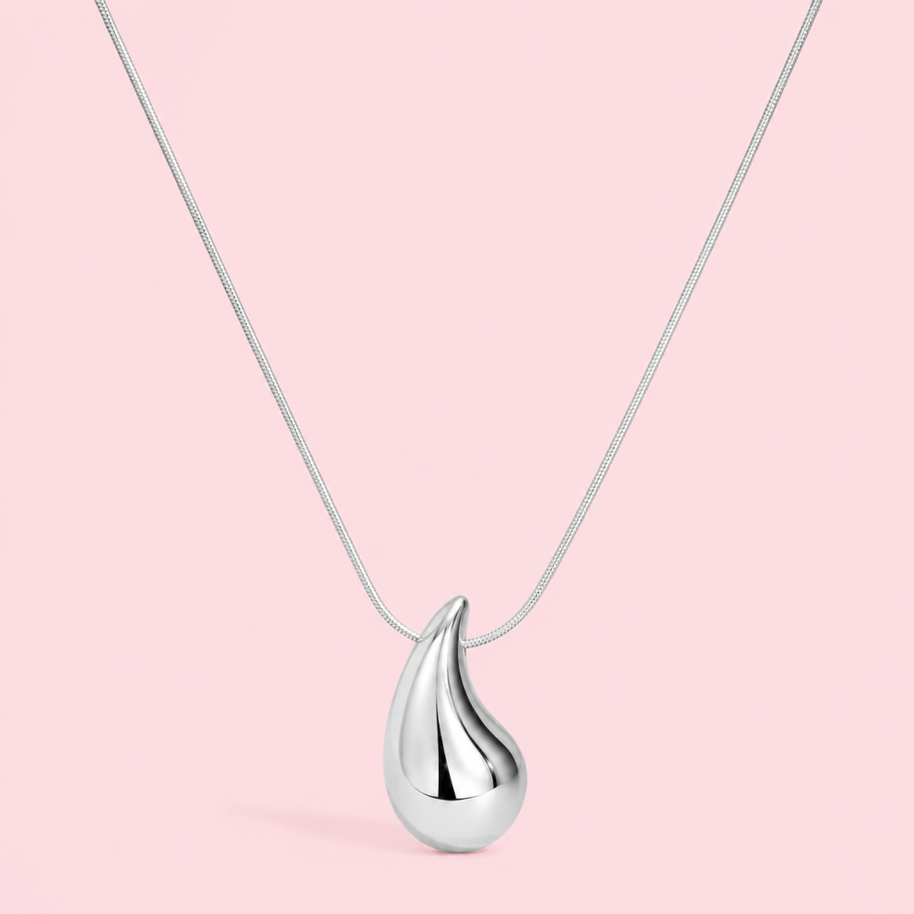 Collier Goutte Minimaliste en Acier | Gaou Bijoux