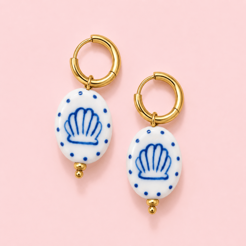 Boucles Coquillage Méditerranéen en Acier | Gaou Bijoux