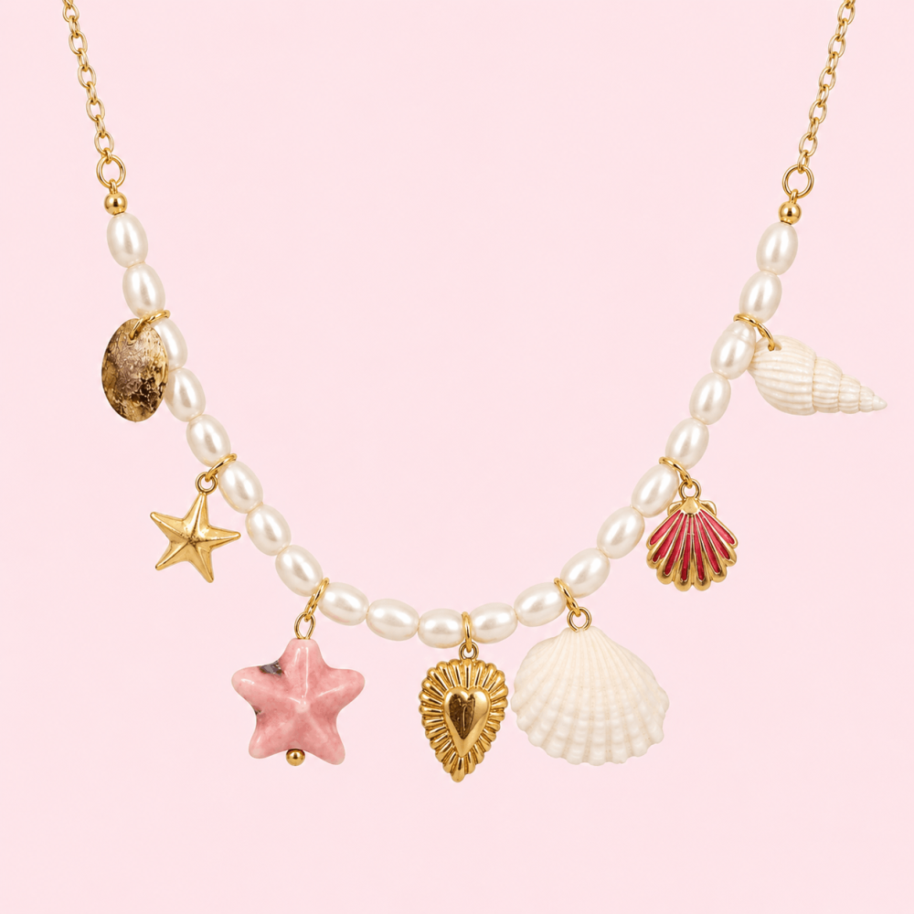 Collier Charms Océan Perles Nacrées | Gaou Bijoux