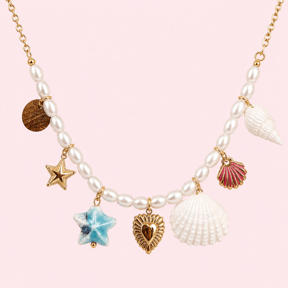 Collier Charms Océan Perles Nacrées | Gaou Bijoux