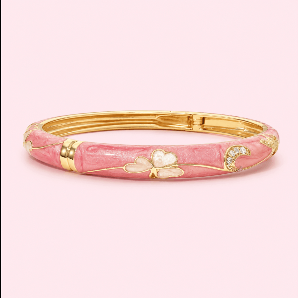 Bracelet Jonc Thaïlandais Trèfle Nacré - Lena| Gaou Bijoux