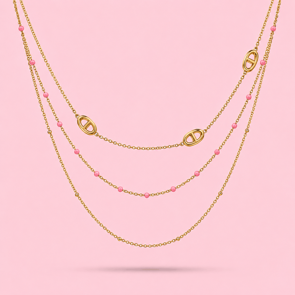 Collier Multirang Maille Marine en Acier | Gaou Bijoux