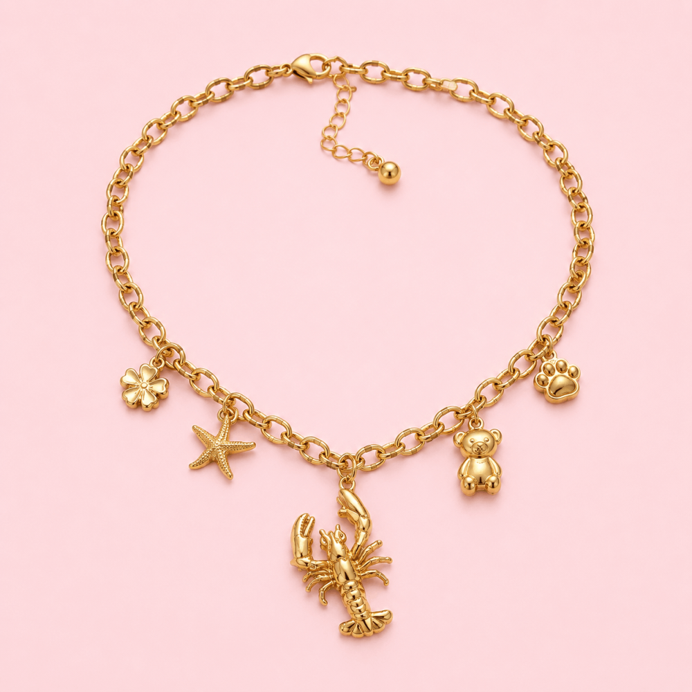 Collier Charms Marin Homard Acier | Gaou Bijoux