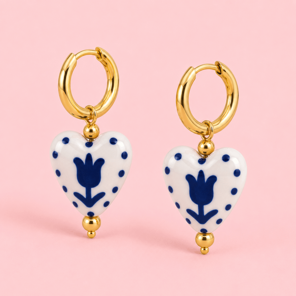 Boucles Cœur Tulipe Acier Inoxydable | Gaou Bijoux
