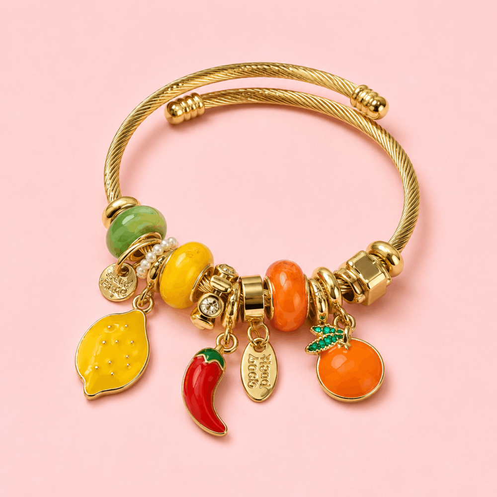 Bracelet Charms Fruits Acier Inoxydable | Gaou Bijoux
