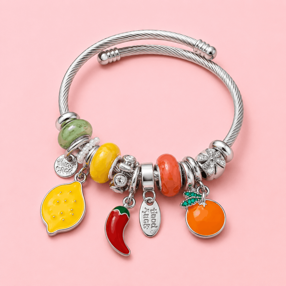 Bracelet Charms Fruits Acier Inoxydable | Gaou Bijoux
