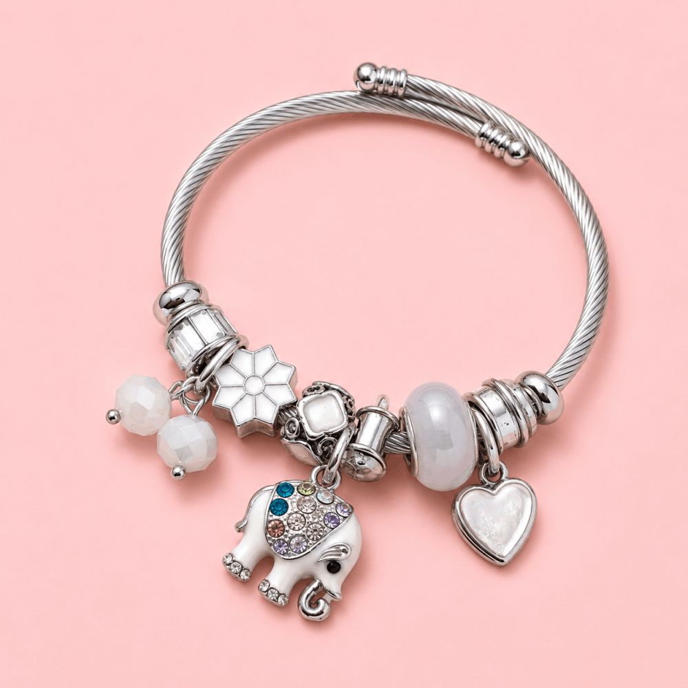 Bracelet Jonc Charms Acier Inoxydable | Gaou Bijoux