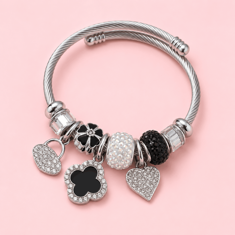 Bracelet Jonc Charms Acier Inoxydable | Gaou Bijoux