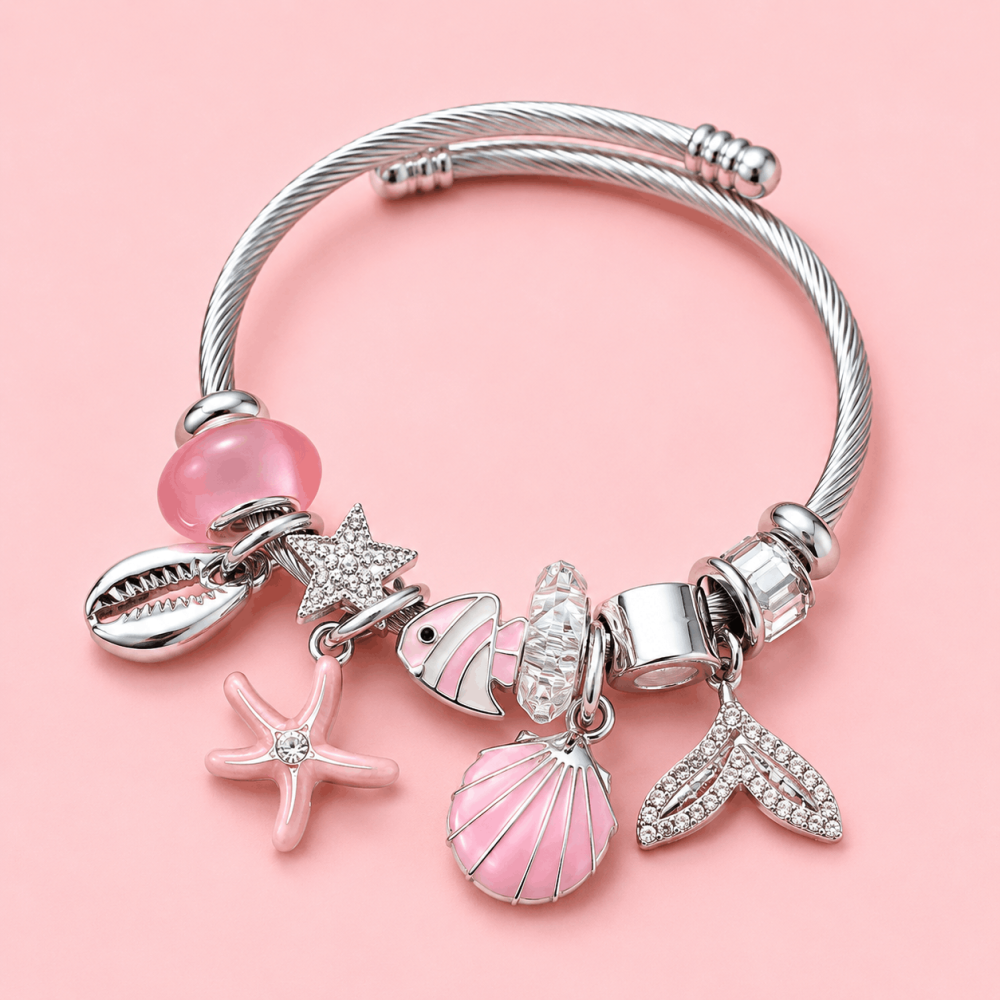 Bracelet Jonc Charms Acier Inoxydable | Gaou Bijoux