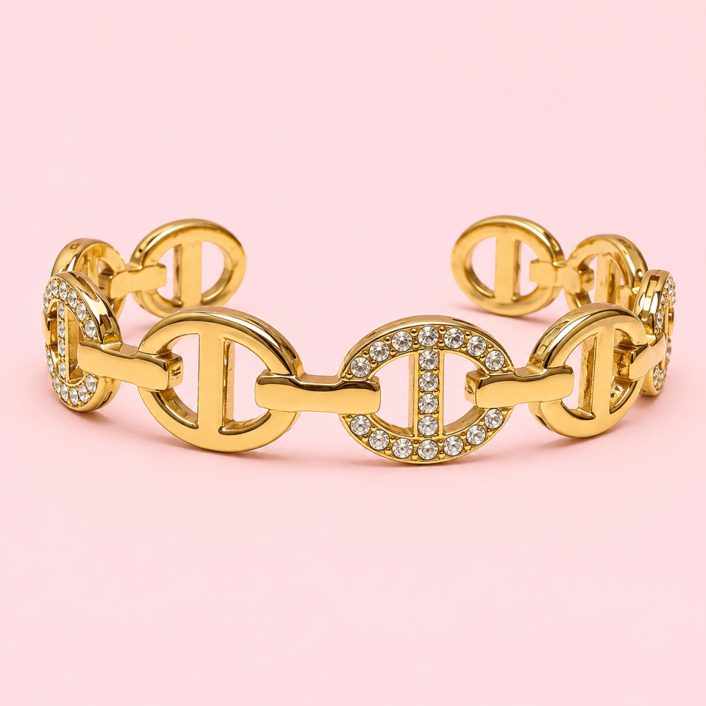 Jonc Maille Marine Acier Inoxydable | Gaou Bijoux