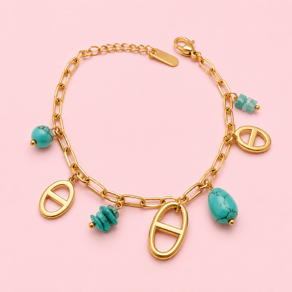 Bracelet Maille Marine Pierres Naturelles
