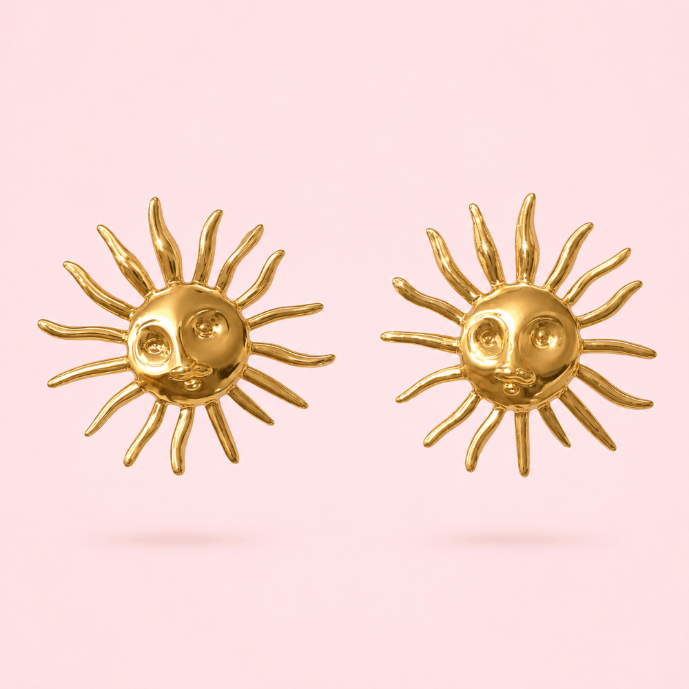 Boucles d'Oreilles Soleil Céleste | Gaou Bijoux