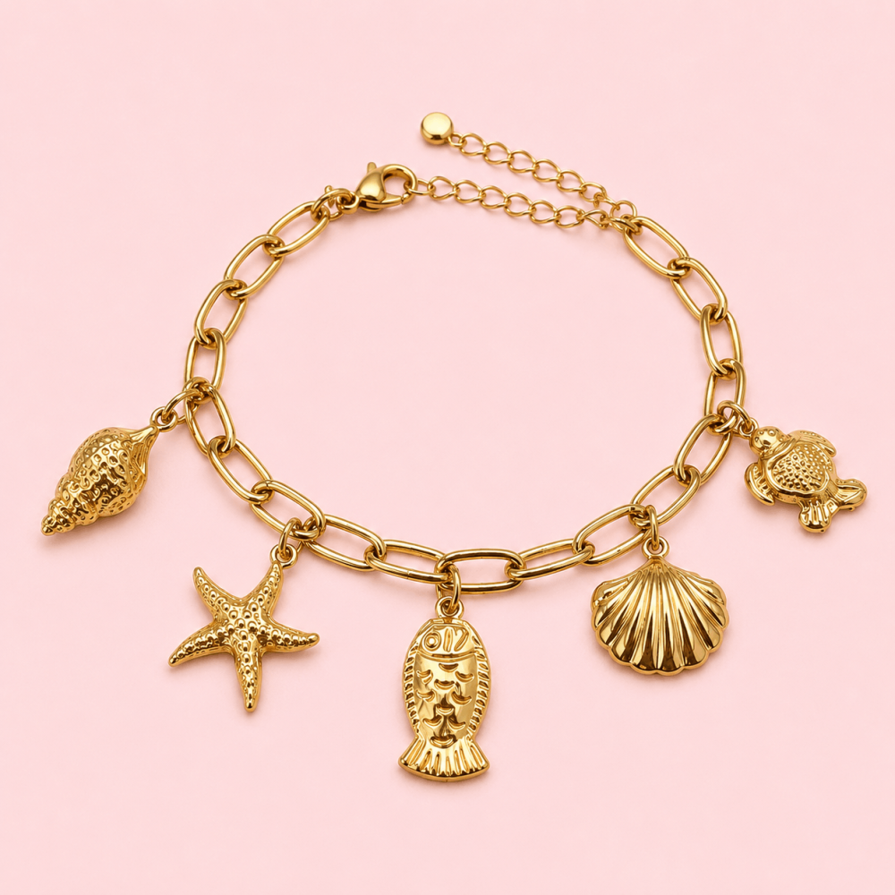 Bracelet Charms Océan Doré | Gaou Bijoux