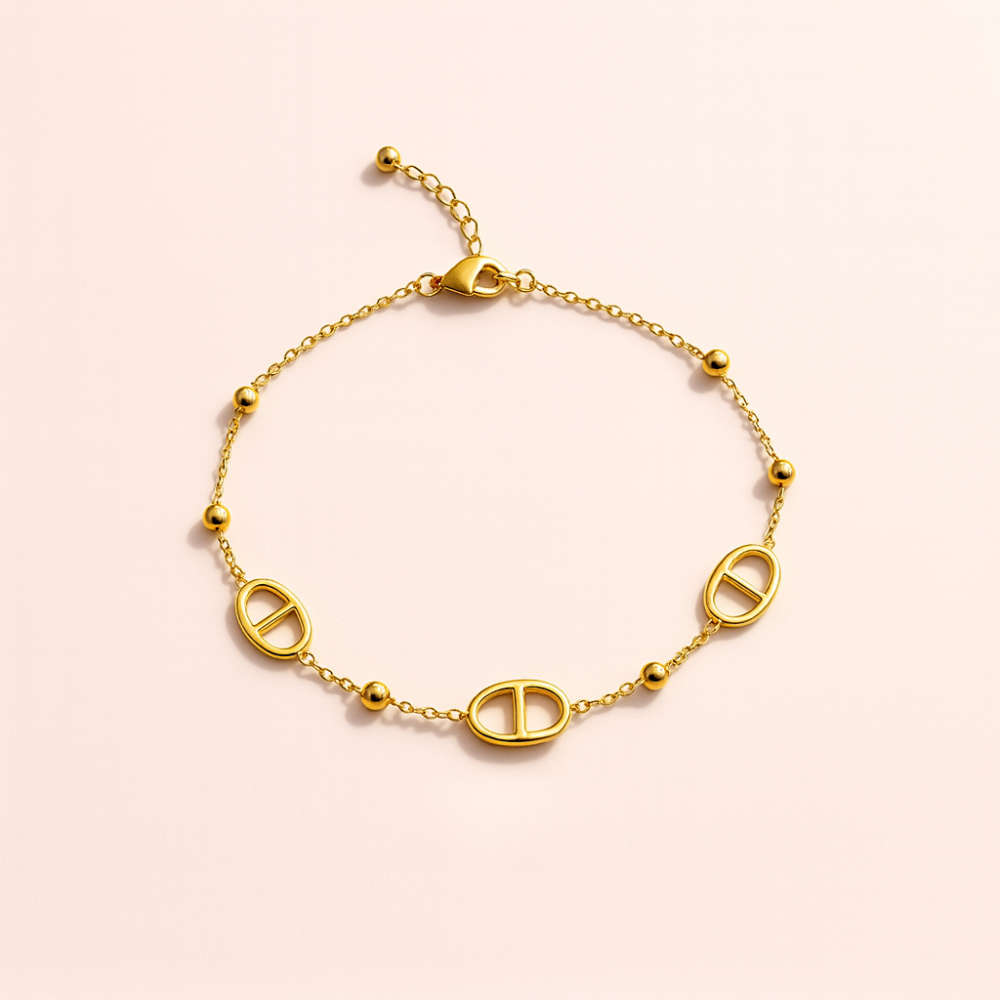 Bracelet maille marine boules colorées | Gaou Bijoux
