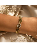 Jonc Maille Marine Acier Inoxydable | Gaou Bijoux