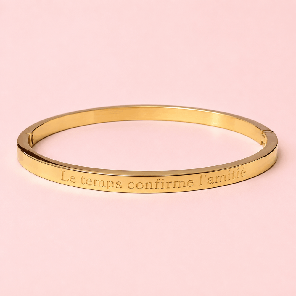 Jonc doré Le temps confirme l’amitié | Gaou Bijoux