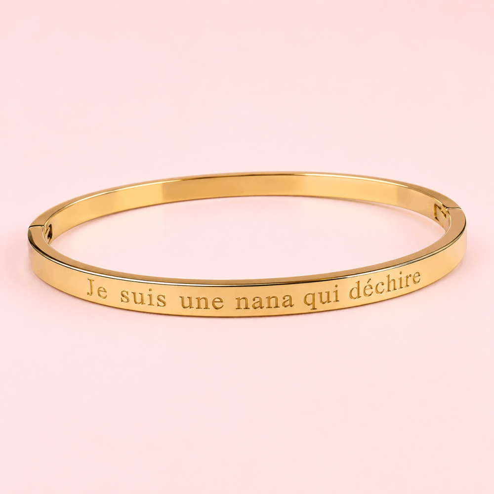 Jonc à message Je suis une nana qui déchire | Gaou Bijoux