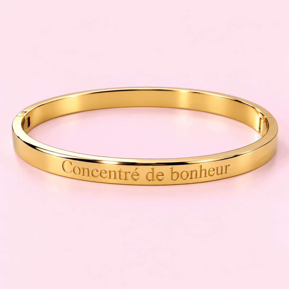 Jonc à message Concentré de bonheur | Gaou Bijoux