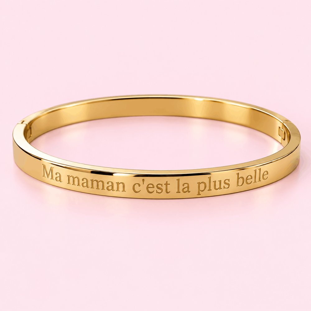 Jonc à message Ma maman c’est la plus belle | Gaou Bijoux
