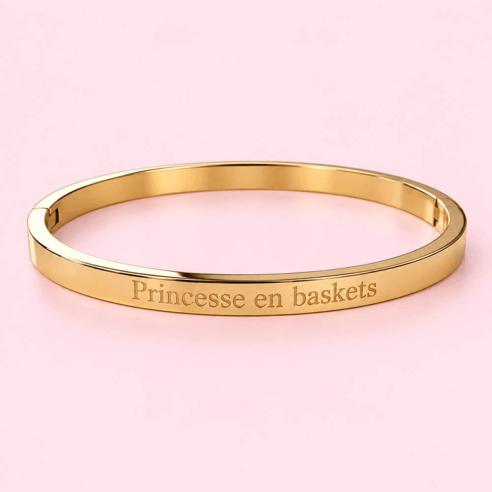 Jonc à message Princesse en baskets | Gaou Bijoux