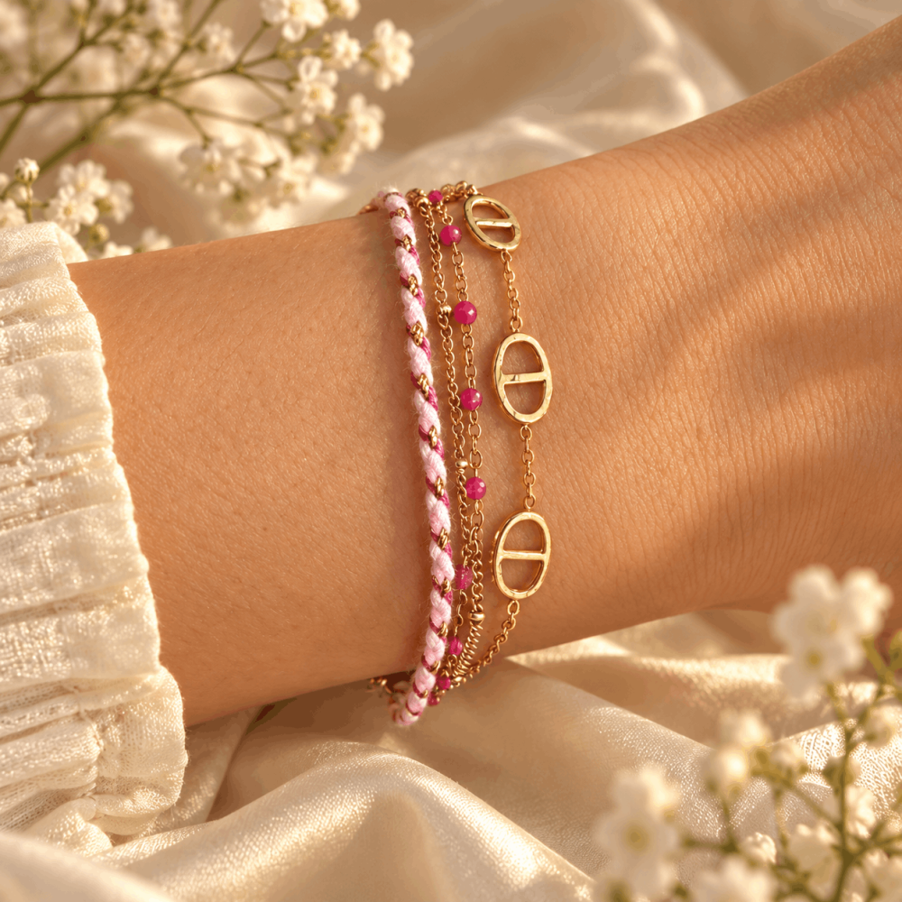 Bracelet Multirang Maille Marine en Acier Inoxydable | Gaou Bijoux