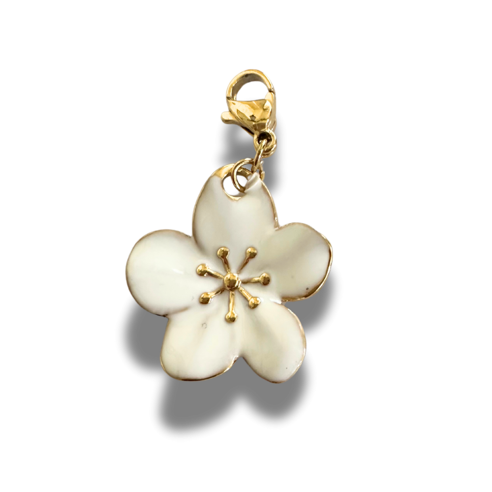 Charm Fleur Blanche  | Gaou Bijoux