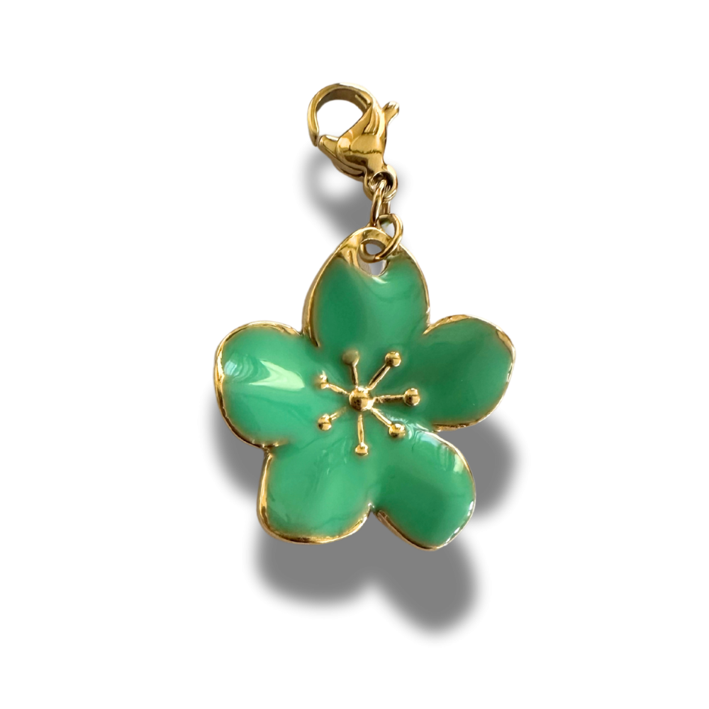 Charm Fleur Verte  | Gaou Bijoux
