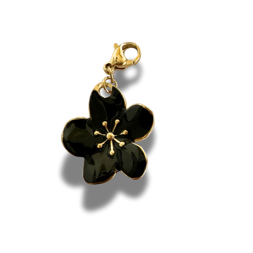 Charm Fleur Noire  | Gaou Bijoux