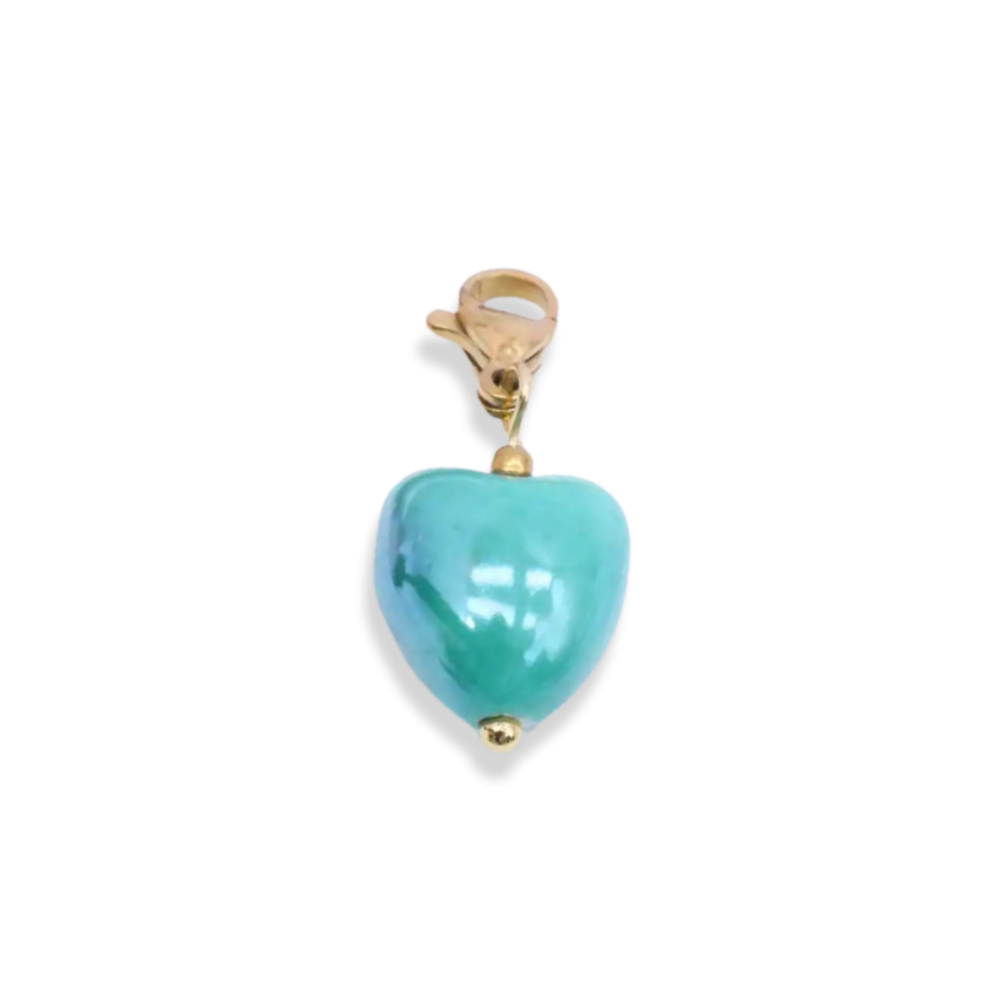 Charm Cœur bombé Turquoise  | Gaou Bijoux